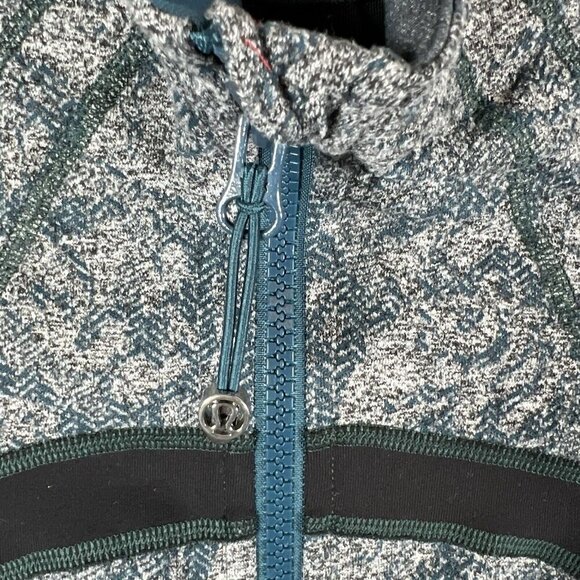 lululemon athletica Define Jacket Brushed Herringbone Gray Blue Alberta size 6 - Picture 7 of 14